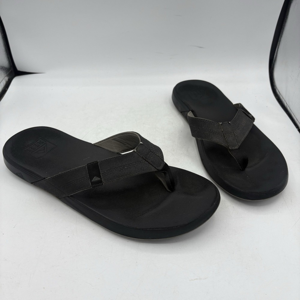 Reef Sandals Mens Size 12 Cushion Phantom 2.0 Flip Flops Black